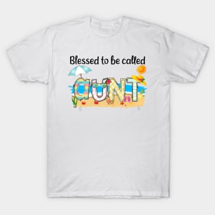 Blessed To Be Called Aunt Summer Beach Happy Mother's T-Shirt